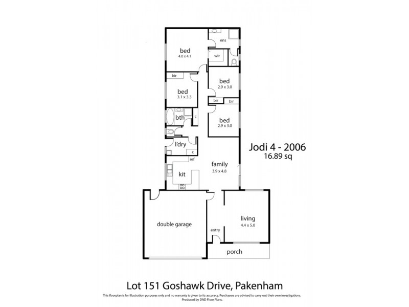 2 Goshawk Drive, Pakenham VIC 3810 Floorplan