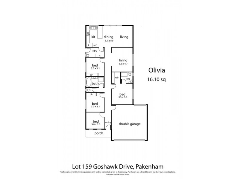 Lot 159 Goshawk Drive, Pakenham VIC 3810 Floorplan