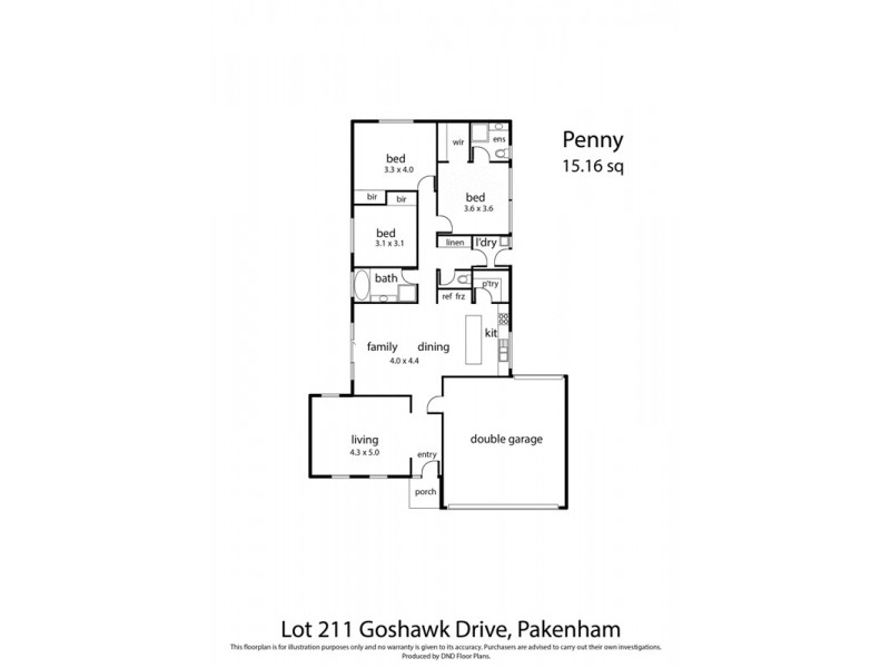3 Goshawk Drive, Pakenham VIC 3810 Floorplan