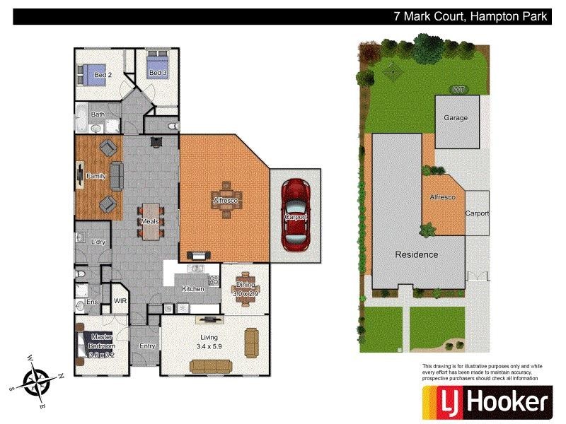 7 Mark Court, Hampton Park VIC 3976 Floorplan