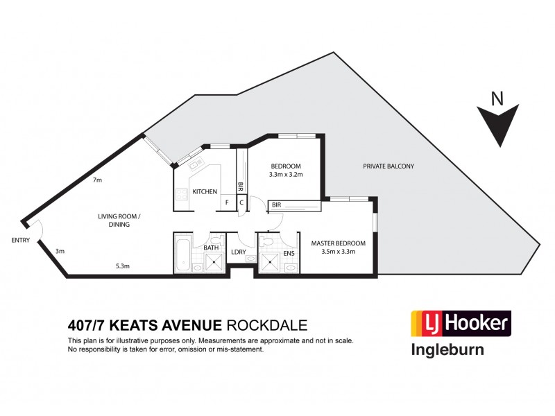 407/7 Keats Avenue, Rockdale NSW 2216 Floorplan