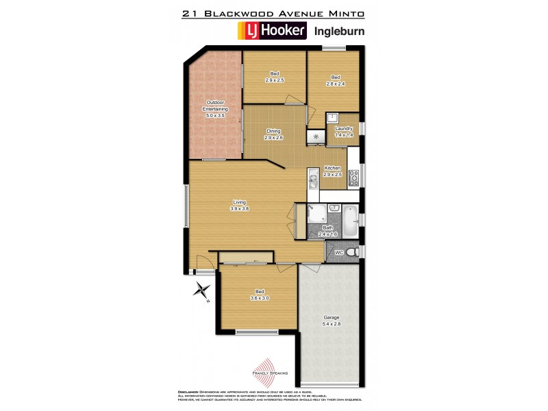 21 Blackwood Avenue, Minto NSW 2566 Floorplan