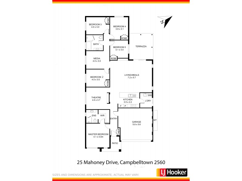25 Mahoney Drive, Campbelltown NSW 2560 Floorplan