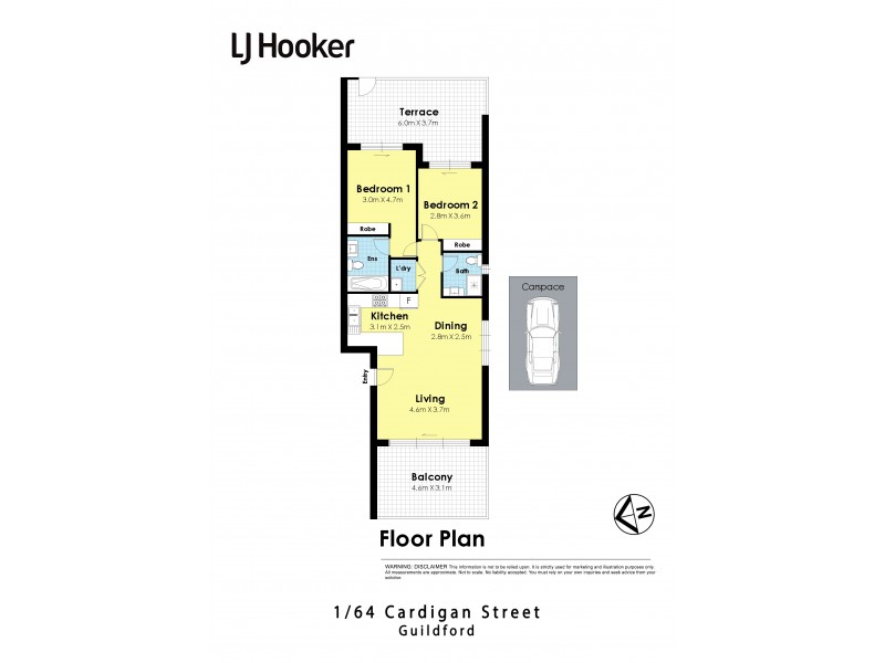 Unit 1/64-68 Cardigan Street, Guildford NSW 2161 Floorplan