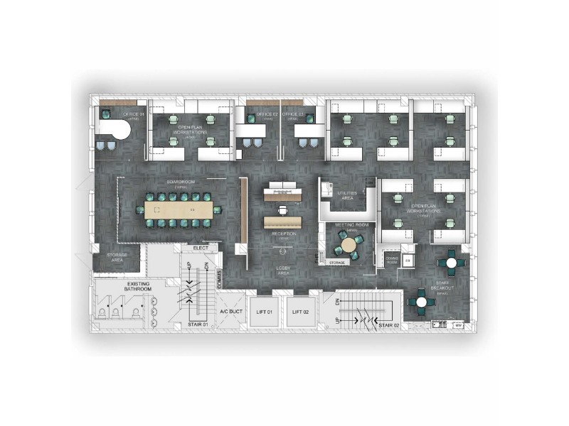 3/41 St Georges Terrace, Perth WA 6000 Floorplan