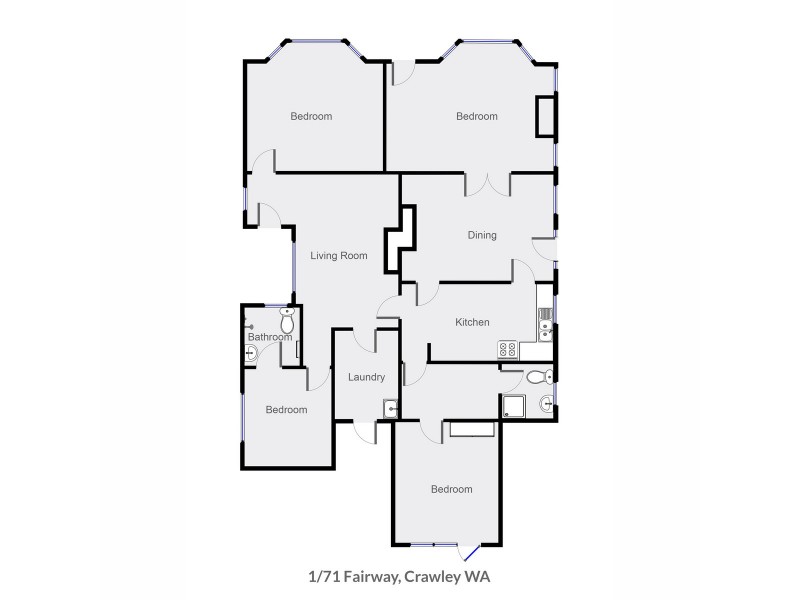 1/71 Fairway, Crawley WA 6009 Floorplan