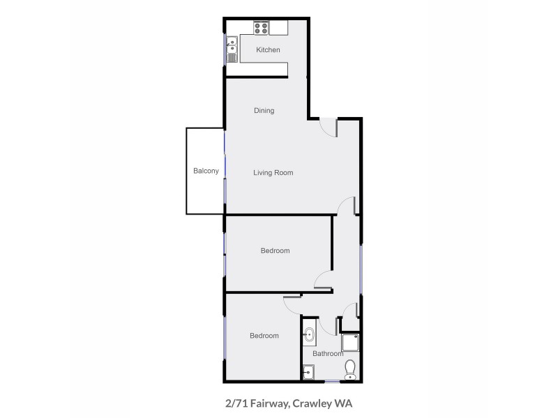 2/71 Fairway, Crawley WA 6009 Floorplan