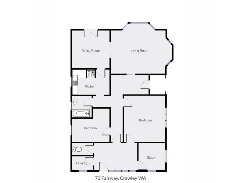 73 Fairway, Crawley WA 6009 Floorplan