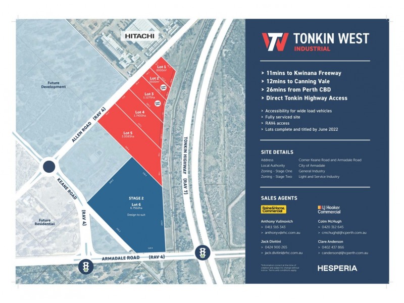 Tonkin West Industrial, Forrestdale WA 6112