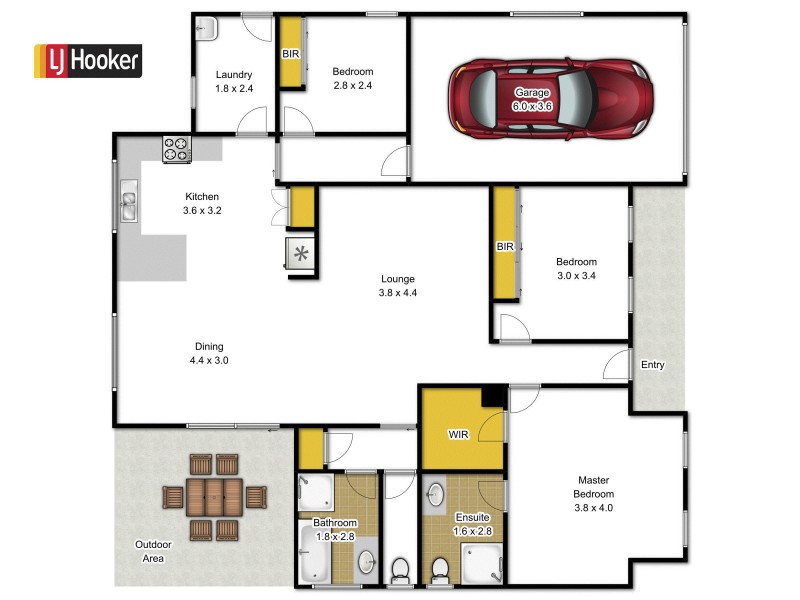 Unit 1/21 St Georges Road, Traralgon VIC 3844 Floorplan