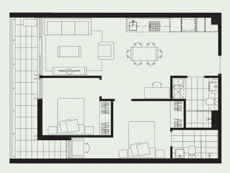 9202/94 Cade Way, Parkville VIC 3052 Floorplan