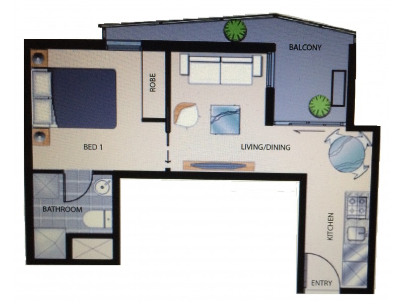 2502/380 Little Londsale Street, Melbourne VIC 3000 Floorplan