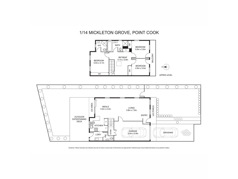 1/14 Mickleton Grove, Point Cook VIC 3030 Floorplan