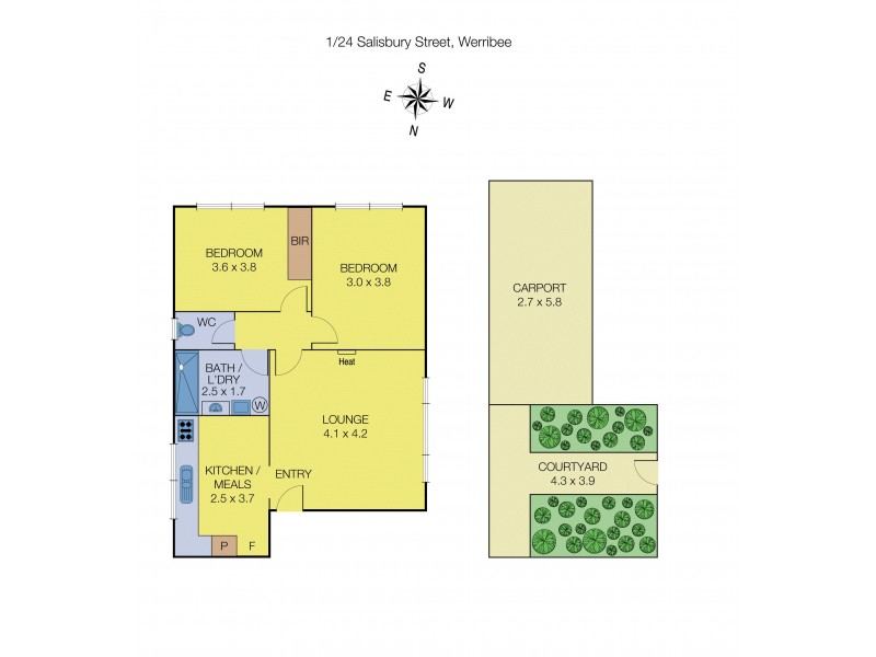 1/24 Salisbury Street, Werribee VIC 3030 Floorplan