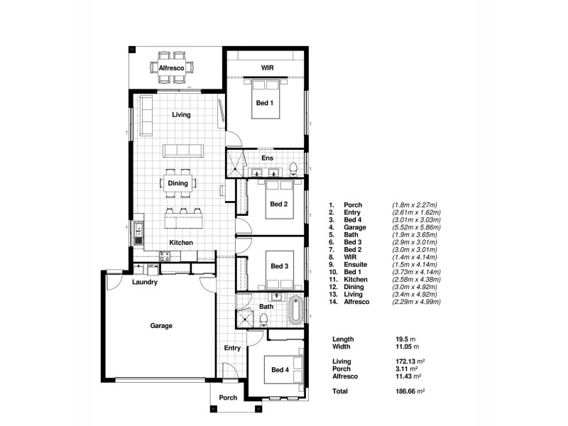 225 Darlington Drive, Yarrabilba QLD 4207 Floorplan