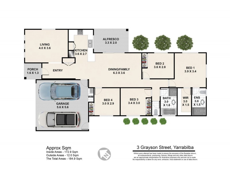 3 Grayson Street, Yarrabilba QLD 4207 Floorplan
