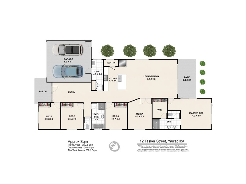 12 Tasker Street, Yarrabilba QLD 4207 Floorplan