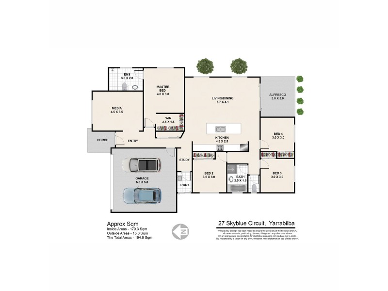 27 Skyblue Circuit, Yarrabilba QLD 4207 Floorplan