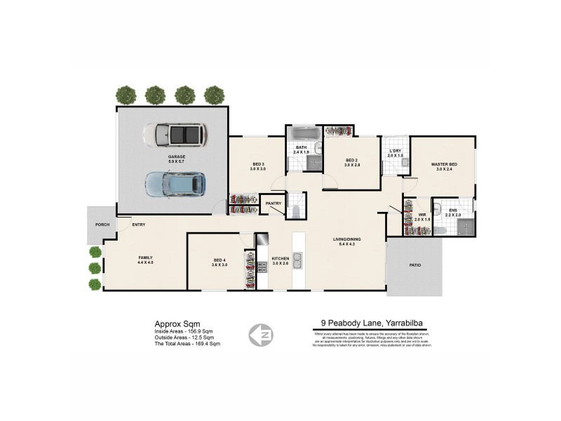 9 Peabody Lane, Yarrabilba QLD 4207 Floorplan