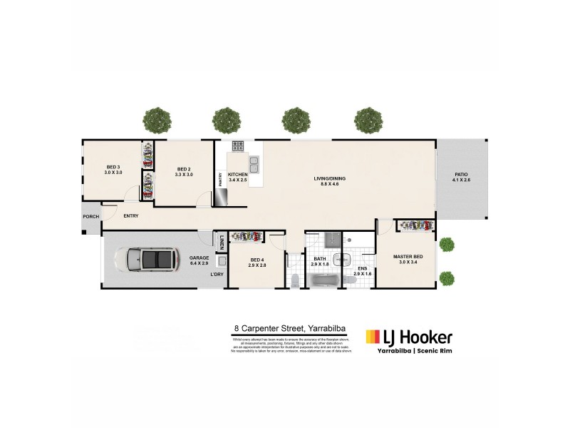 8 Carpenter Street, Yarrabilba QLD 4207 Floorplan