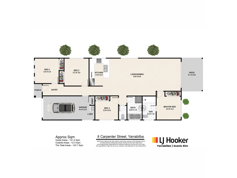 8 Carpenter Street, Yarrabilba QLD 4207 Floorplan