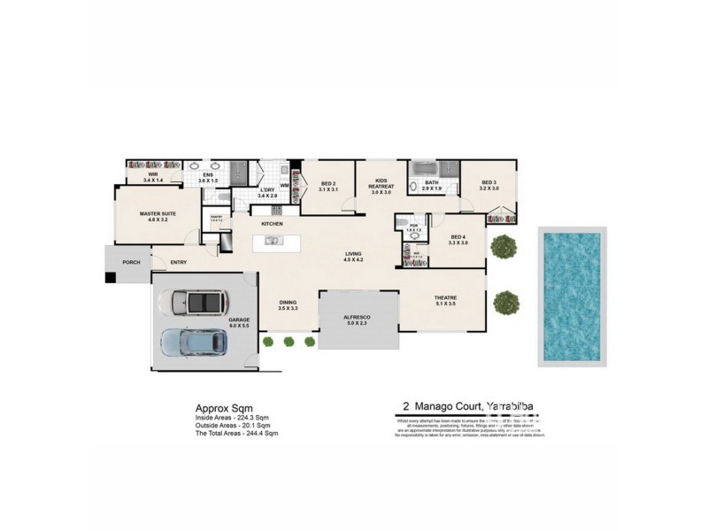 2 Mangano Court, Yarrabilba QLD 4207 Floorplan