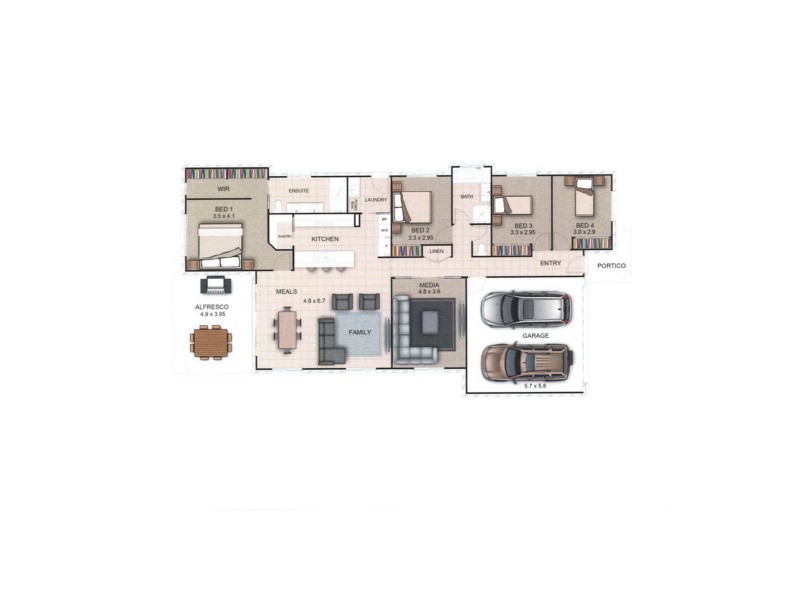 3 Cerulean Place, Yarrabilba QLD 4207 Floorplan