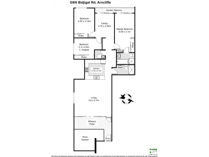 9/6 Bidjigal Road, Arncliffe NSW 2205 Floorplan