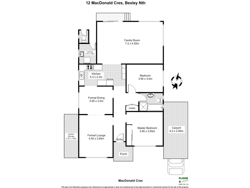 12 Macdonald Cres, Bexley North NSW 2207 Floorplan