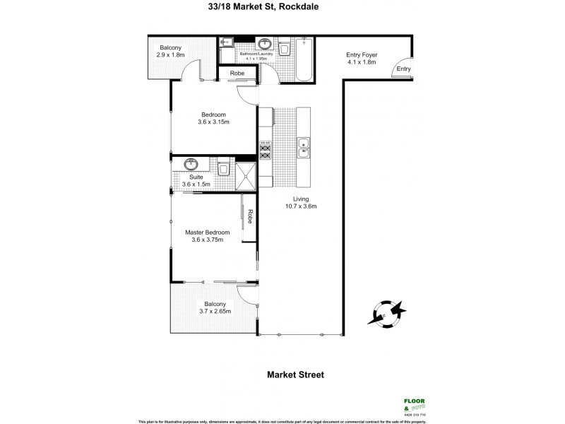 33/18 Market Street, Rockdale NSW 2216 Floorplan