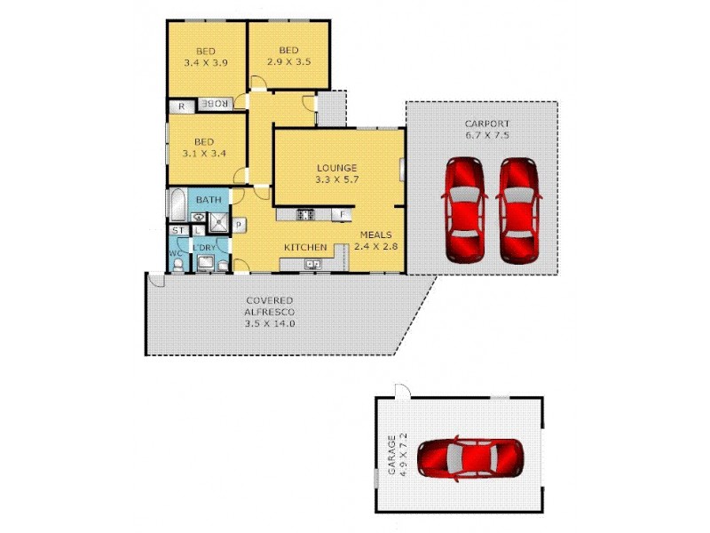 8 Raymond Grove, Corio VIC 3214 Floorplan