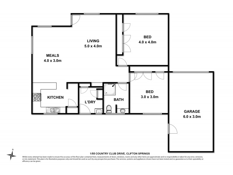 1/55 Country Club Drive, Clifton Springs VIC 3222 Floorplan