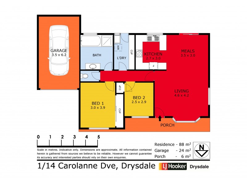 1/14 Carolanne Drive, Drysdale VIC 3222 Floorplan