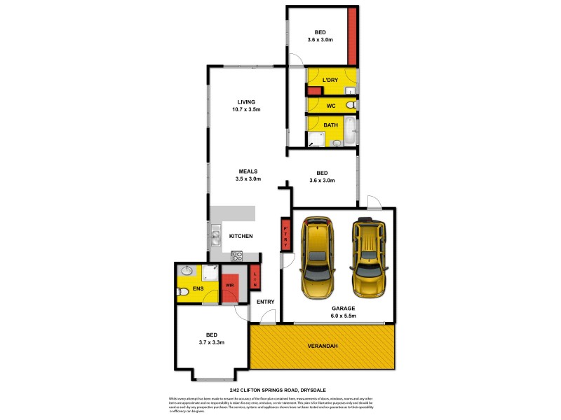2/42 Clifton Springs Road, Drysdale VIC 3222 Floorplan
