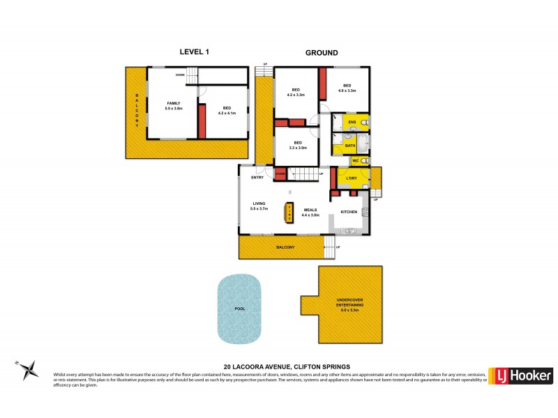 20 Lacoora Avenue, Clifton Springs VIC 3222 Floorplan