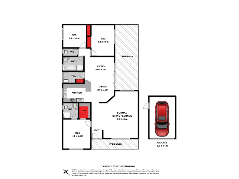 7 Knowle Court, Ocean Grove VIC 3226 Floorplan