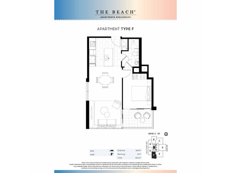 1106/2663 Gold Coast Highway, Broadbeach QLD 4218 Floorplan