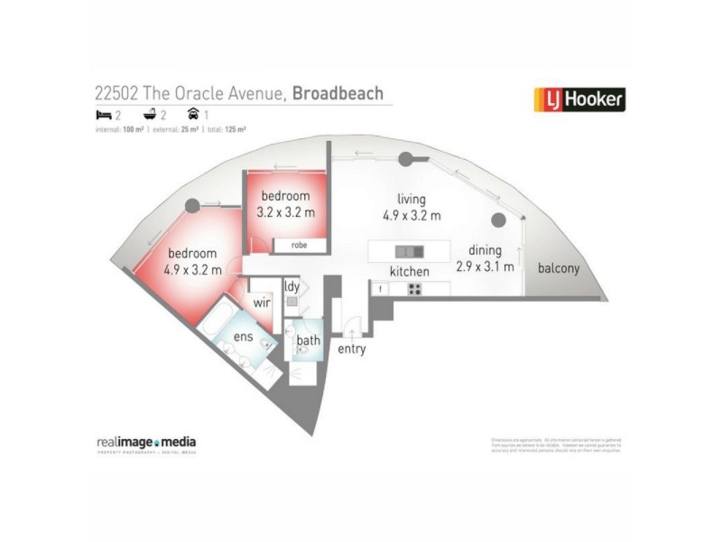 22502/21 Elizabeth Avenue, Broadbeach QLD 4218 Floorplan