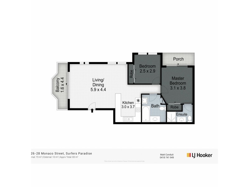 2/26-28 Monaco Street, Surfers Paradise QLD 4217 Floorplan