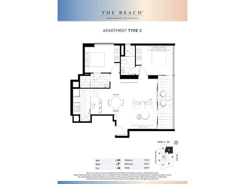 1803/2663 Gold Coast Highway, Broadbeach QLD 4218 Floorplan