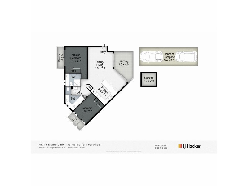 48/19 Monte Carlo Avenue, Surfers Paradise QLD 4217 Floorplan