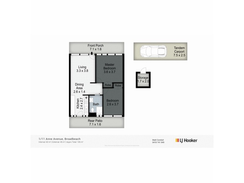 1/11 Anne Avenue, Broadbeach QLD 4218 Floorplan