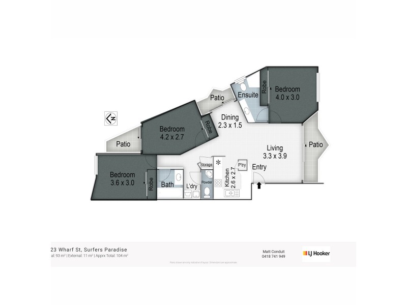 59/23 Wharf Road, Surfers Paradise QLD 4217 Floorplan