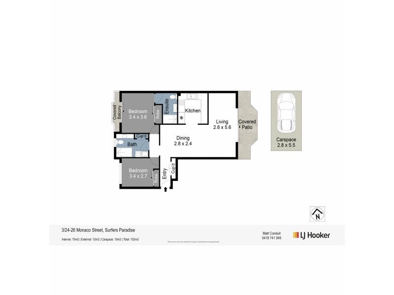 3/26-28 Monaco Street, Surfers Paradise QLD 4217 Floorplan