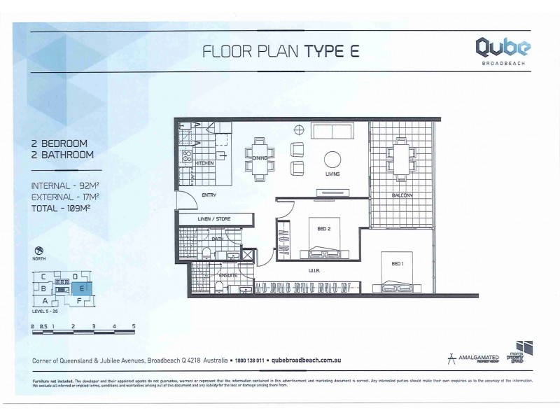101/2-4 Jubilee Avenue, Broadbeach QLD 4218 Floorplan