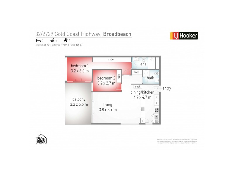 32/2729-2733 Gold Coast Highway, Broadbeach QLD 4218 Floorplan