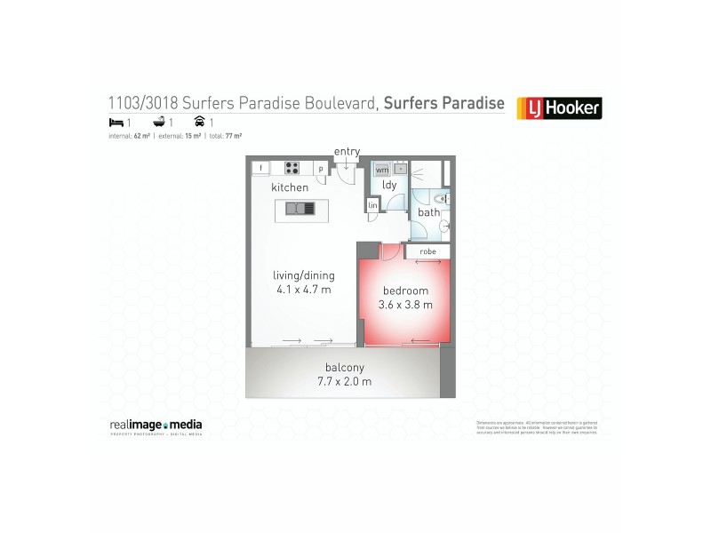 1103/3018 Surfers Paradise Boulevard, Surfers Paradise QLD 4217 Floorplan