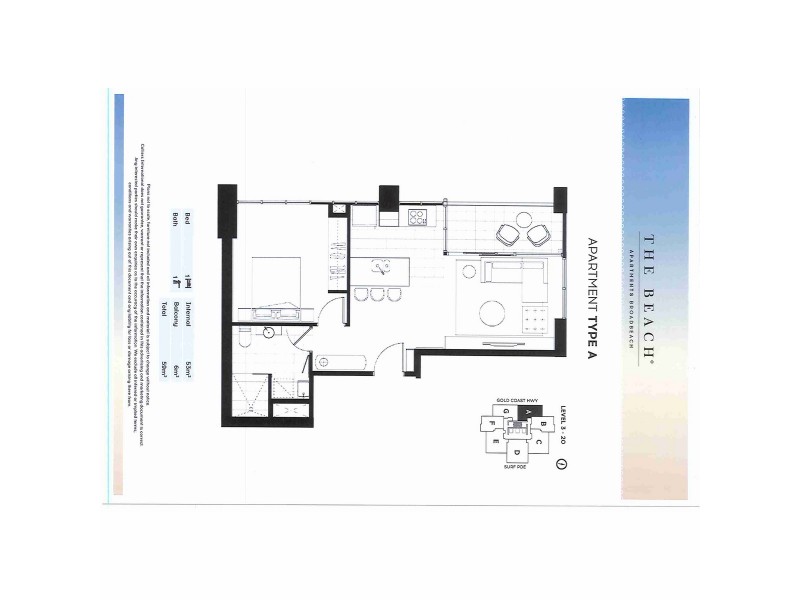 1401/2663 Gold Coast Highway, Broadbeach QLD 4218 Floorplan