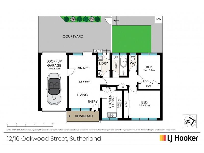 12/16 Oakwood Street, Sutherland NSW 2232 Floorplan
