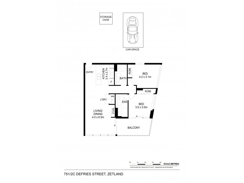 751/2C Defries Ave, Zetland NSW 2017 Floorplan